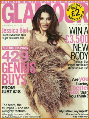 Jessica Biel Does Glamour UK